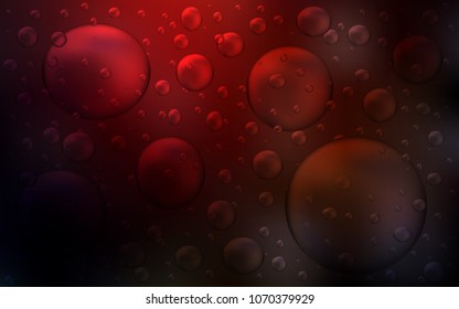 Dark Red vector template with circles. Modern abstract illustration with colorful water drops. The pattern can be used for aqua ad, booklets.