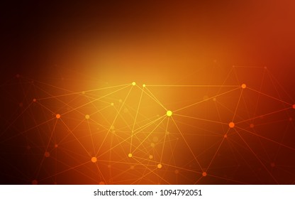 Dark Red vector template with circles, triangles. Decorative design in abstract style with triangle structure. Pattern can be used for futuristic ad, booklets.