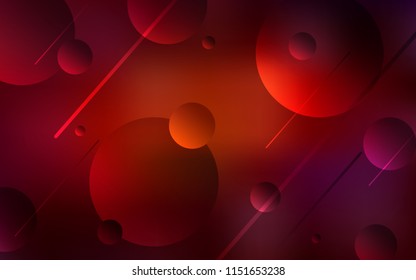 Dark Red vector template with circles. Abstract illustration with colored bubbles in nature style. Completely new template for your brand book.