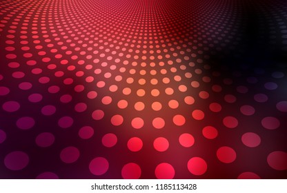 Dark Red vector template with circles. Blurred bubbles on abstract background with colorful gradient. New design for ad, poster, banner of your website.
