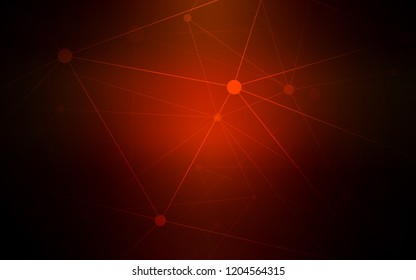 Dark Red vector template with circles, triangles. Illustration with set of colorful abstract circles and lines. Pattern can be used for futuristic ad, booklets.