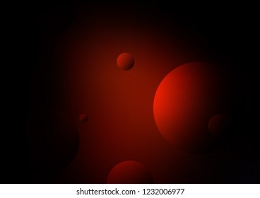 Dark Red vector template with circles. Abstract illustration with colored bubbles in nature style. Pattern can be used as texture of water, rain drops.