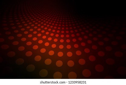 Dark Red vector template with circles. Blurred bubbles on abstract background with colorful gradient. Beautiful design for your business advert.