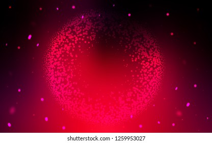 Dark Red vector template with circles. Glitter abstract illustration with blurred drops of rain. Pattern for textures of wallpapers.