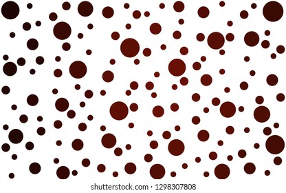 Dark Red vector  template with circles. Abstract illustration with colored bubbles in nature style. Pattern for beautiful websites.