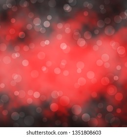 Dark Red vector template with circles. Colorful illustration with gradient dots in nature style. Pattern for wallpapers, curtains.