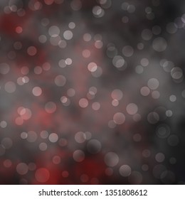 Dark Red vector template with circles. Colorful illustration with gradient dots in nature style. Pattern for websites, landing pages.
