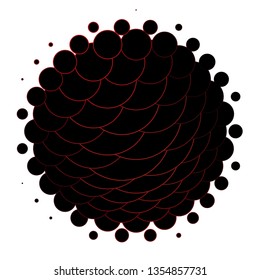 Dark Red vector template with circles. Modern abstract illustration with colorful circle shapes. Design for your commercials.