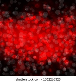 Dark Red vector template with circles. Colorful illustration with gradient dots in nature style. Pattern for wallpapers, curtains.