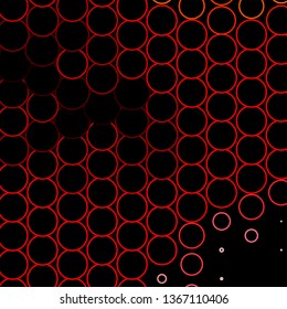 Dark Red vector template with circles. Abstract decorative design in gradient style with bubbles. Design for posters, banners.
