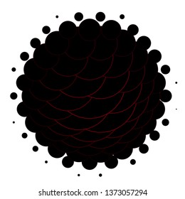 Dark Red vector template with circles. Abstract illustration with colorful spots in nature style. Design for your commercials.