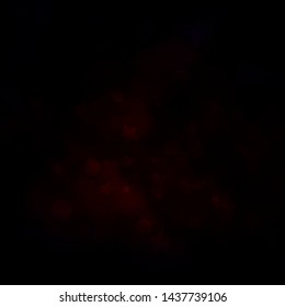 Dark Red vector template with circles, stars. Glitter abstract illustration with colorful drops, stars. Pattern for trendy fabric, wallpapers.