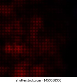 Dark Red vector template with circles. Glitter abstract illustration with colorful drops. Pattern for business ads.