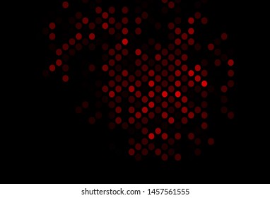 Dark Red vector template with circles. Beautiful colored illustration with blurred circles in nature style. Completely new template for your brand book.