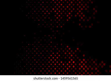 Dark Red vector template with circles. Blurred decorative design in abstract style with bubbles. Design for posters, banners.
