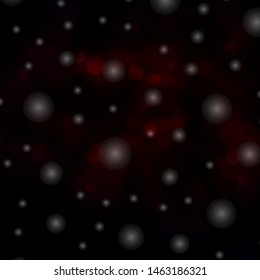 Dark Red vector template with circles, stars. Colorful illustration with gradient dots, stars. New template for a brand book.