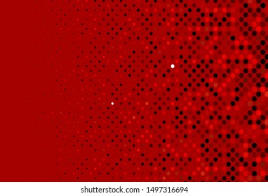 Dark Red vector template with circles. Modern abstract illustration with colorful water drops. Design for posters, banners.