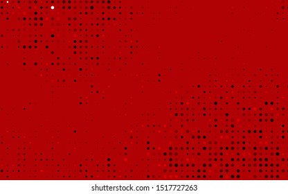 Dark Red vector template with circles. Illustration with set of shining colorful abstract circles. Pattern of water, rain drops.