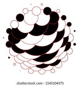 Dark Red vector template with circles. Abstract colorful disks on simple gradient background. Pattern for websites, landing pages.