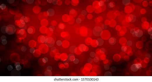 Dark Red vector template with circles. Modern abstract illustration with colorful circle shapes. Design for posters, banners.