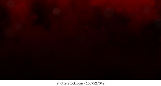 Dark Red vector template with circles. Colorful illustration with gradient dots in nature style. Pattern for wallpapers, curtains.