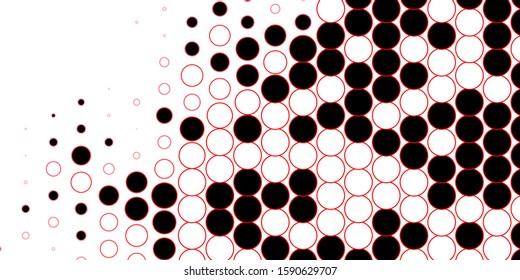 Dark Red vector template with circles. Colorful illustration with gradient dots in nature style. New template for a brand book.