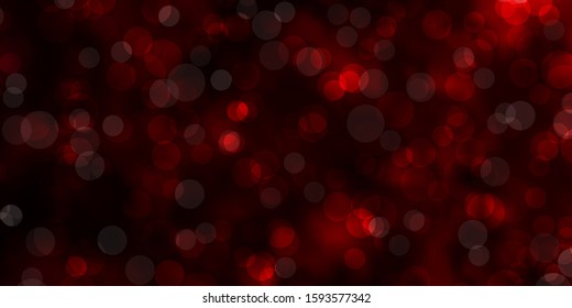 Dark Red vector template with circles. Modern abstract illustration with colorful circle shapes. Pattern for wallpapers, curtains.