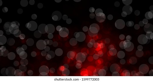 Dark Red vector template with circles. Abstract illustration with colorful spots in nature style. Pattern for websites.