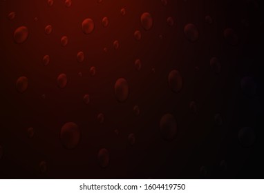 Dark Red vector template with circles. Glitter abstract illustration with blurred drops of rain. New design for ad, poster, banner of your website.