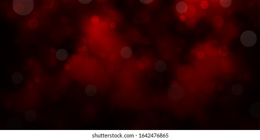 Dark Red vector template with circles. Colorful illustration with gradient dots in nature style. New template for a brand book.