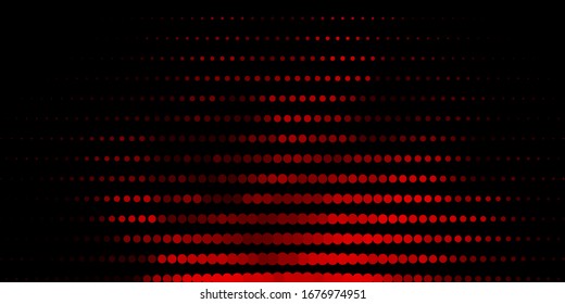 Dark Red vector template with circles. Illustration with set of shining colorful abstract spheres. Pattern for business ads.