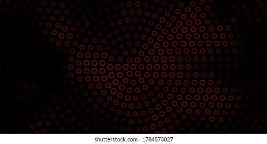Dark Red vector template with circles. Colorful illustration with gradient dots in nature style. Pattern for websites, landing pages.