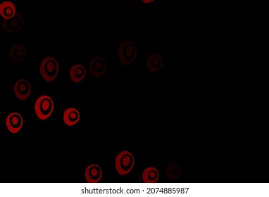 Dark Red vector template with circles. Modern abstract illustration with colorful water drops. Design for posters, banners.