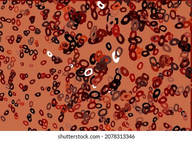 Dark Red vector template with circles. Blurred decorative design in abstract style with bubbles. Design for posters, banners.
