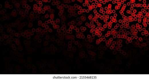 Dark red vector template with circles. Abstract decorative design in gradient style with bubbles. New template for a brand book.