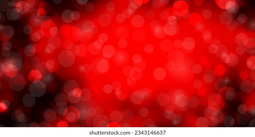 Dark Red vector template with circles. Abstract colorful disks on simple gradient background. Design for your commercials.