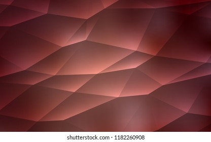 Dark Red vector template with crystals, triangles. Glitter abstract illustration with triangular shapes. Pattern for busines ad, booklets, leaflets