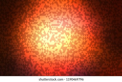 Dark Red vector template with crystals, triangles. Triangles on abstract background with colorful gradient. Pattern for commercials.