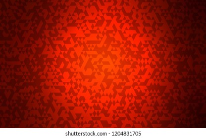 Dark Red vector template with crystals, triangles. Modern abstract illustration with colorful triangles. The template can be used as a background.