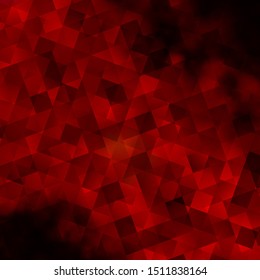 Dark Red vector template with crystals, squares. Glitter abstract illustration with squares, lines. Pattern for commercials.
