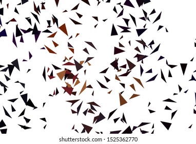 Dark Red vector template with crystals, triangles. Illustration with set of colorful triangles. Pattern for websites.