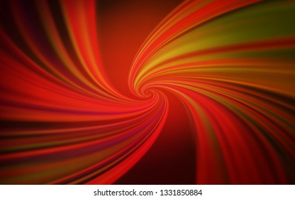Dark Red vector template with curved lines. Colorful geometric sample with gradient lines.  Brand new design for your ads, poster, banner.