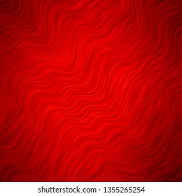 Dark Red vector template with curved lines. Bright sample with colorful bent lines, shapes. Pattern for commercials, ads.