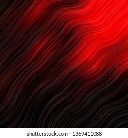 Dark Red vector template with curved lines. Colorful illustration, which consists of curves. Pattern for busines booklets, leaflets