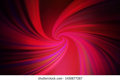 Dark Red vector template with curved lines. Creative illustration in halftone style with gradient. Pattern for your business design.