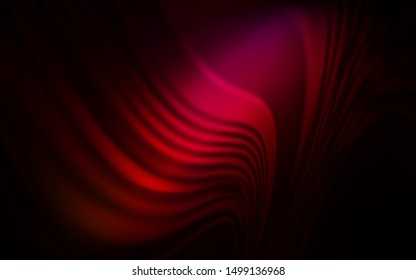 Dark Red vector template with curved lines. Colorful geometric sample with gradient lines.  Pattern for your business design.