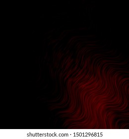 Dark Red vector template with curved lines. Colorful geometric sample with gradient curves.  Pattern for websites, landing pages.