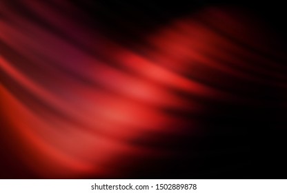 Dark Red vector template with curved lines. A shining illustration, which consists of curved lines. New composition for your brand book.