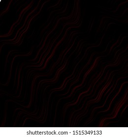 Dark Red vector template with curved lines. Abstract illustration with gradient bows. Best design for your ad, poster, banner.