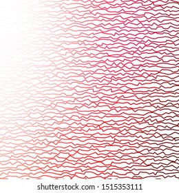 Dark Red vector template with curved lines. Abstract illustration with bandy gradient lines. Pattern for commercials, ads.
